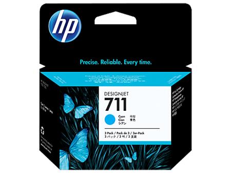 Cartridge HP DesignJet CZ134A cyan, 711, 3-pack