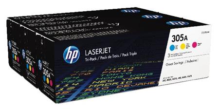 Toner HP LaserJet CE411A-CE413A, CMY pack, 305A